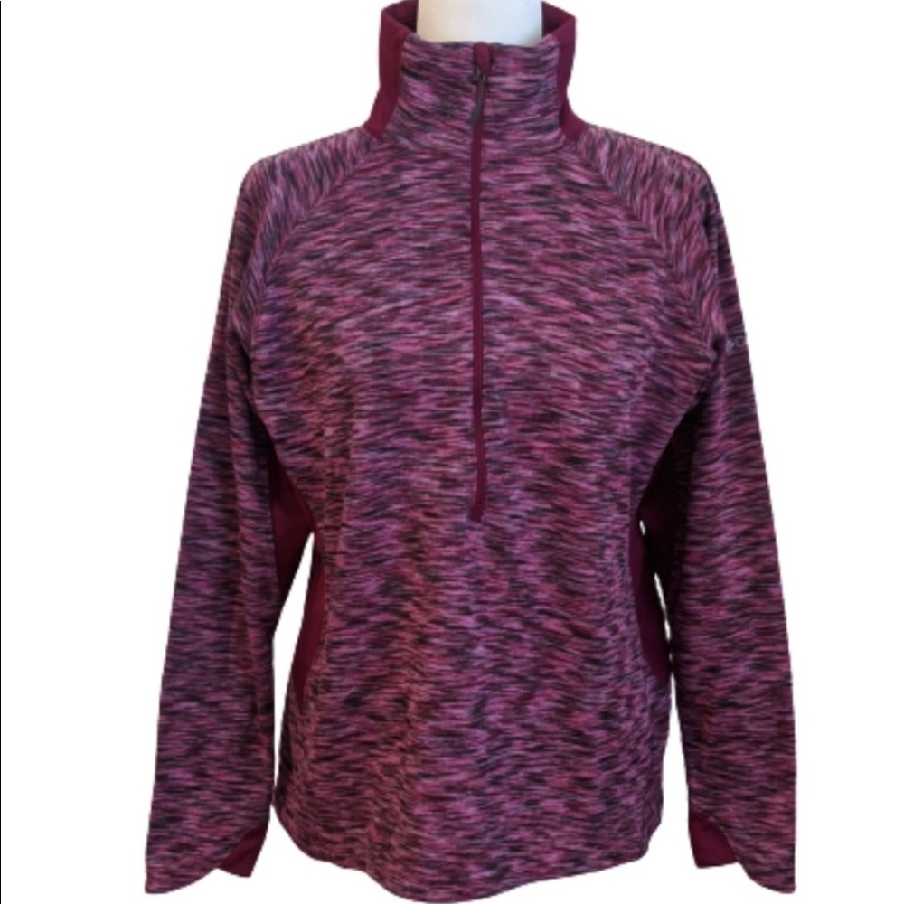 Columbia thick purple 3/4 zip pullover